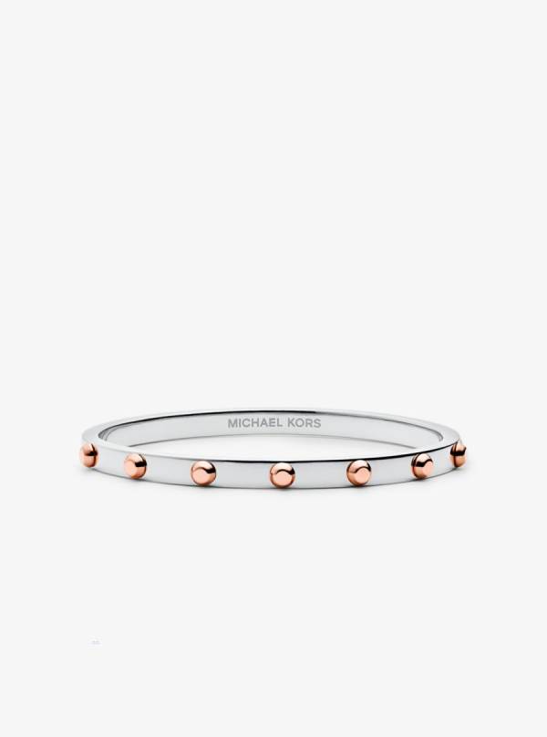 Damske Naramky Michael Kors Precious Metal-Plated Sterling Silver Studded Bangle Titán Meď - Šperky Michael Kors Akcia | BXUDC-6790